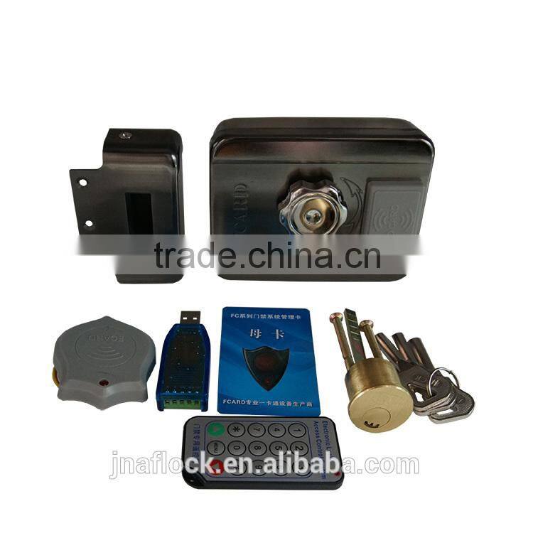 High Quality Jiannign Security Product Door Lock Trustworthy JN918 Card Access Remote Control Electric Rim Lock