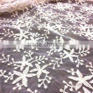 Hot sales flower sequin embroidery fabric for wedding dress