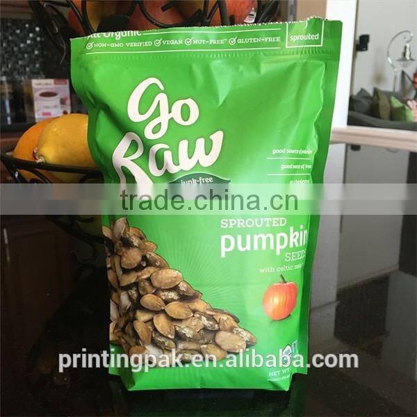 custom wholesale aluminum foil chia seed packaging bag with ziplock