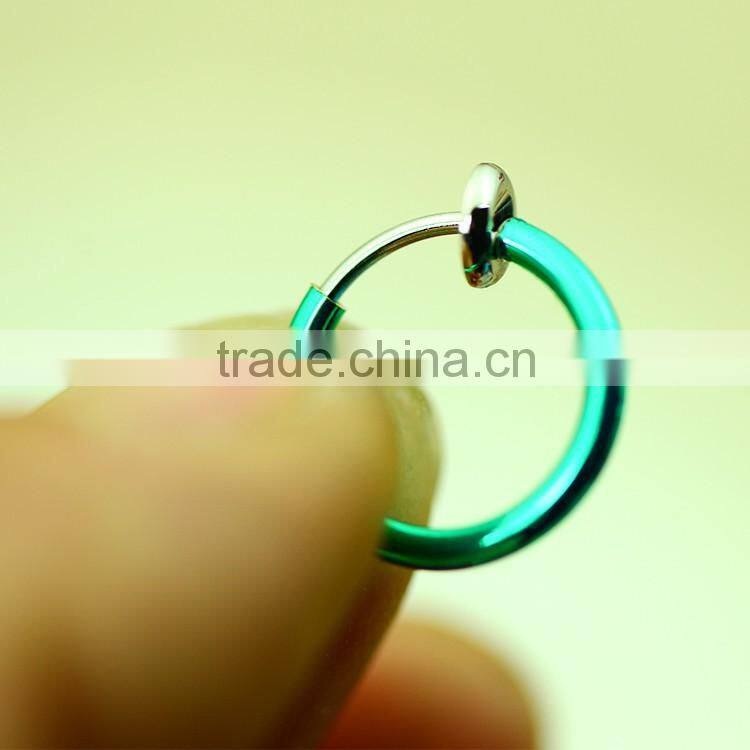 Dongguan Direct Supply Nickel Free Rainbow Fake Plastic Nose Rings