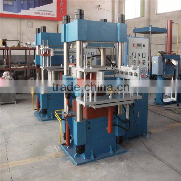 Double working stations rubber curing press for vulcanized rubber / plate rubber press vulcanizer