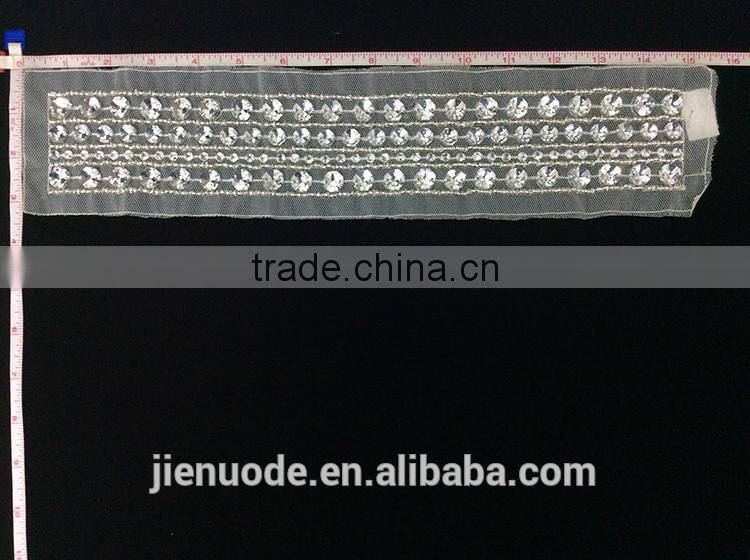 New Style Custom Design Wedding Dress Eco-Friendly Beads Handmade Collar Bead Trim