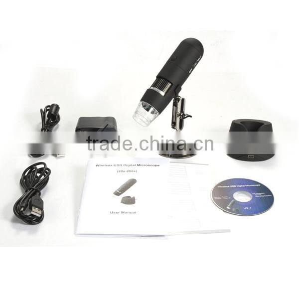 2.4G 200X Wifi Wireless Digital Microscope/Wireless USB Digital Microscope for mobile phone and PC