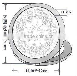 2013 new design small metal mirror factory sell