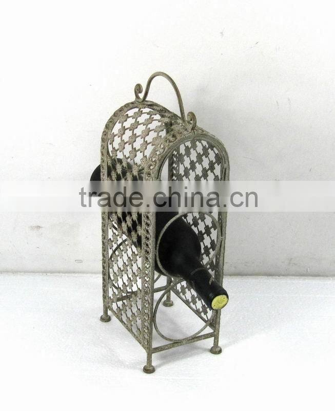 3 places Vaulted Metal Wine Holder