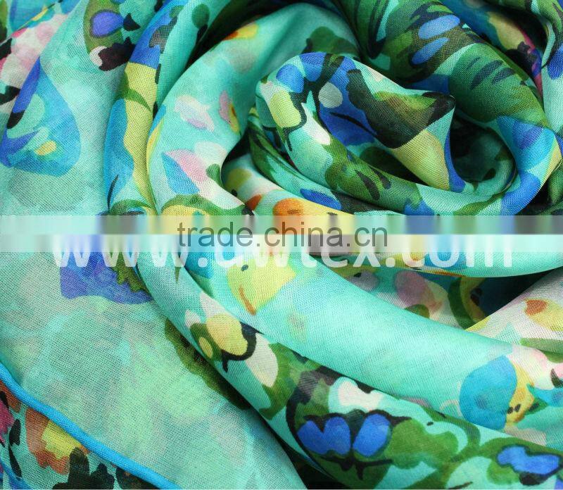 Silk foulard/ Fashion scarf / Silk shawl