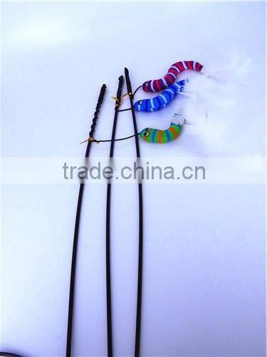 bug shape nature cat swing toys with sticker toy wholesale cat toys