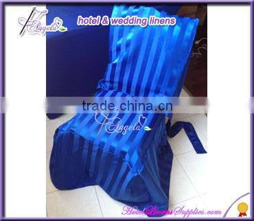 royal blue stripe dining chair covers with side pleats and two wings for dining chairs