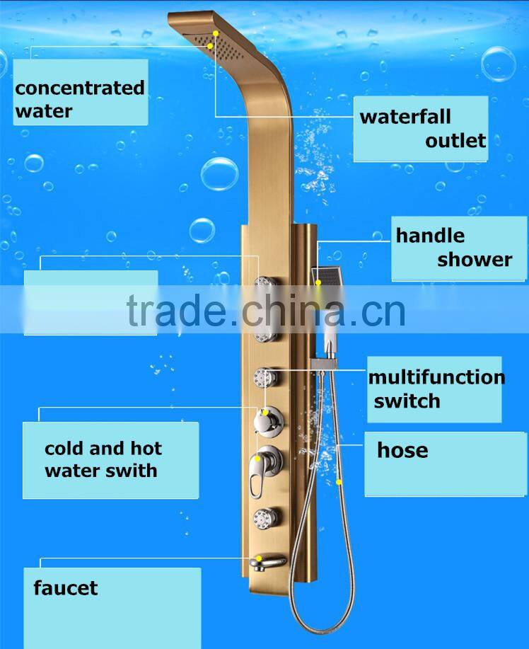Hot sale golden panel column shower faucets Y-040