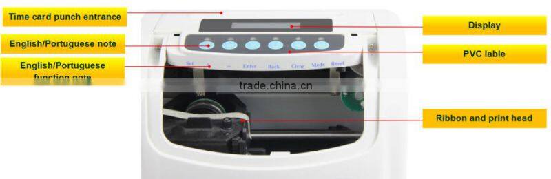 LCD display time recorder attendance machine