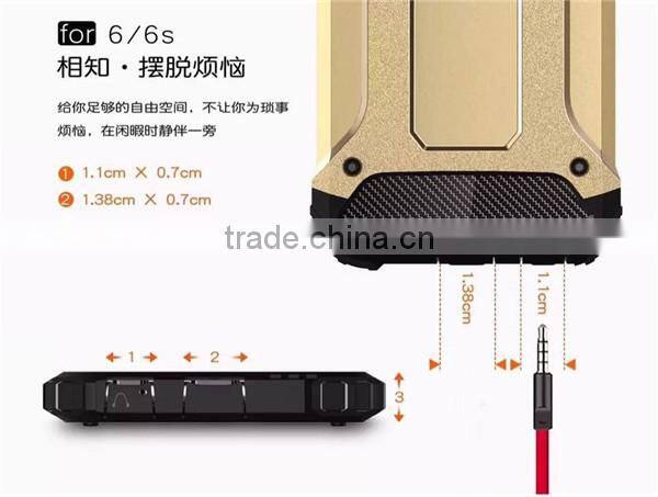 High end anti-shock tpu+pc hybrid combo case /cover with stand for samsung galaxy s7 plus