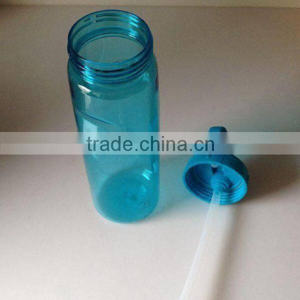750ml single wall plastic water bottle with sucking mouth