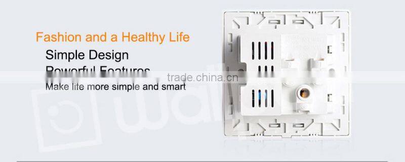 New Design Wallpad High Quality White PC110~250V Electrical Wall Socket with Usb Port USB Power Wall Lamp Light Socket EU UK