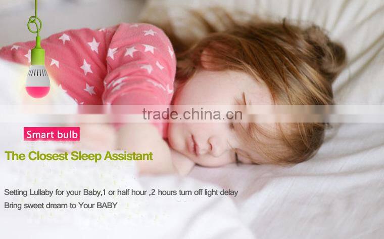 2016 NEW smart wireless led diming light bluetooth speaker with remote app