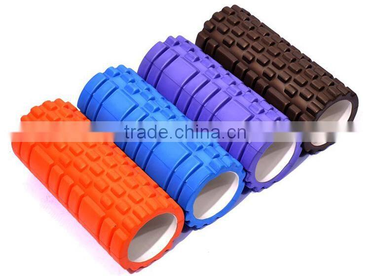 High Density EVA Plastic Massage Hollow Grid Foam Roller