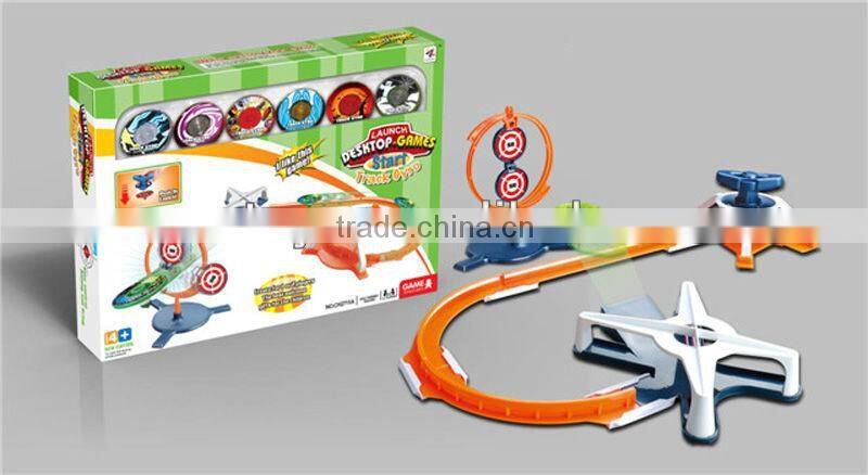 Magnetic control spinning top toy fight game