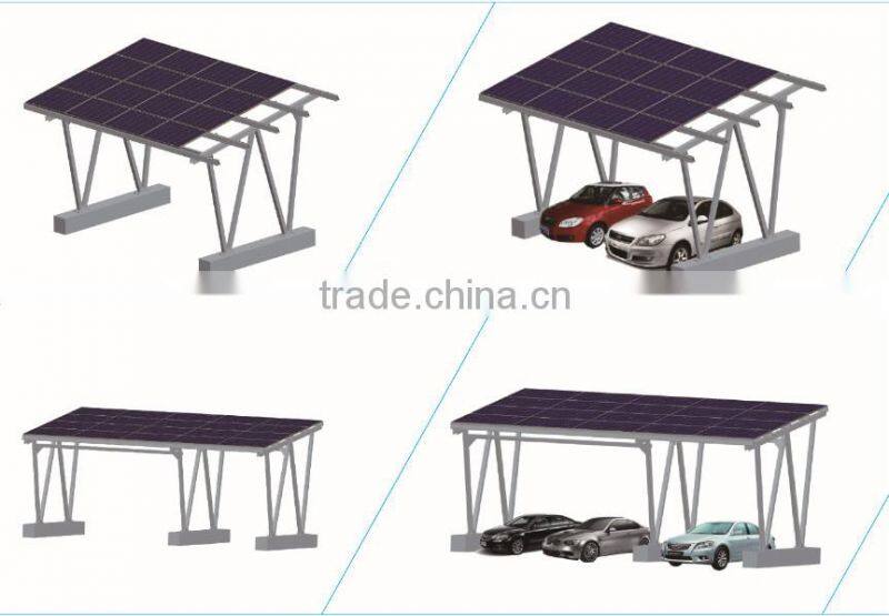 Easy-installation strong anti wind ground mounting system for carport