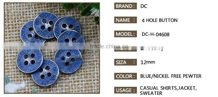 Spray Custom 4 Hole Shirt Button for Clothing