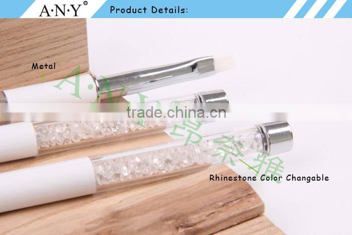 ANY Nail Art Beauty UV Gel Nails Painting Rhinestone White Nail Art Brush Pure Color