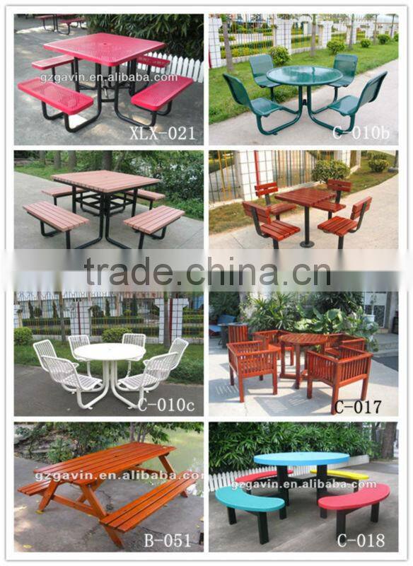 Powder coating steel and wood outdoor garden dustbin wooden waste bin