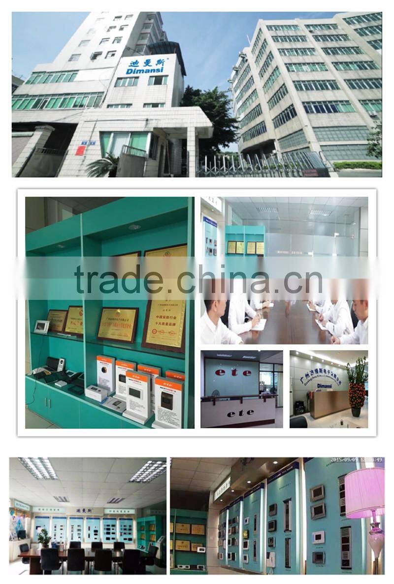 ETE door phone intercom system 4"TFT LCD handset monitor color ETE apartment wired night vision ring doorbell video