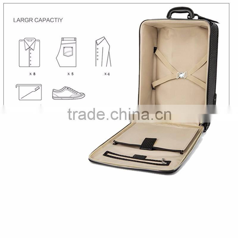 Leather Luggage Bag Carry -on PU Leather Bag Trolley With TSA Lock