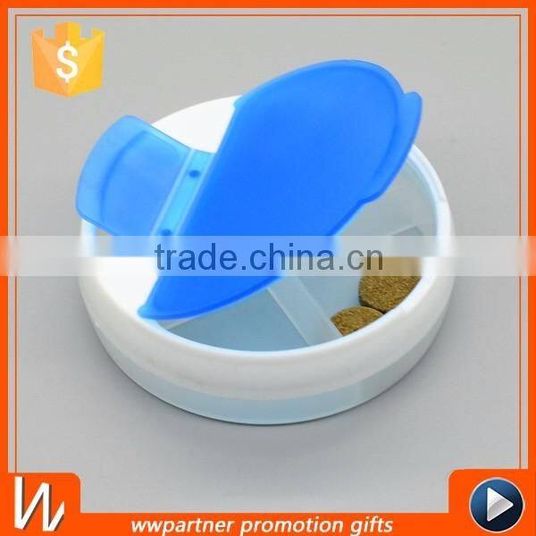 Round plain pill box custom logo