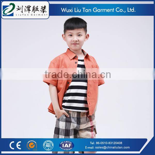 jacquard rib waist band cotton cargo pants for girls