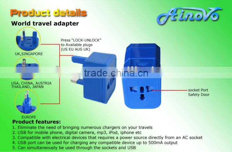 universal wall socket usb charger