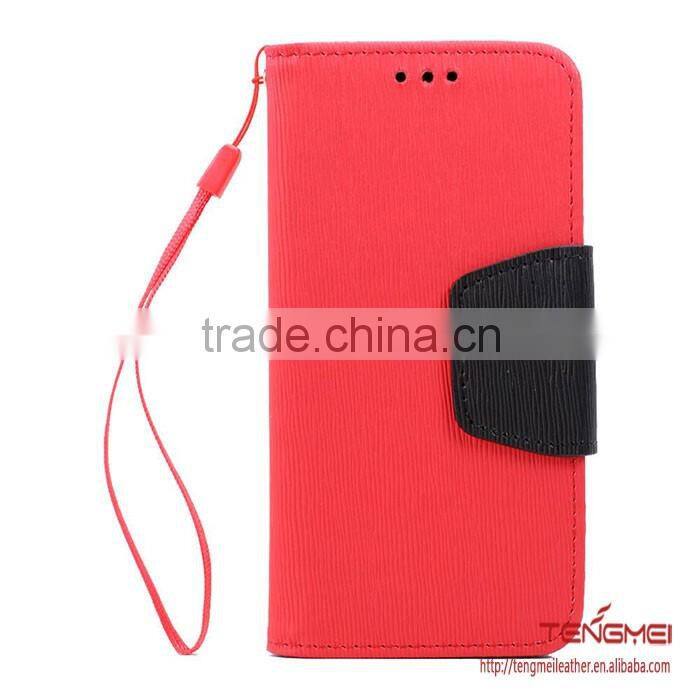 bi-color flip case for samsung galaxy s7 PU leather wallet cover for samsung