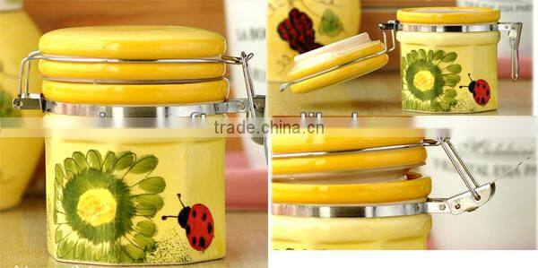 factory direct sealed ceramic sugar jar