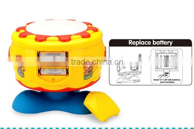 Funny cartoon lovely musical plastic drum set