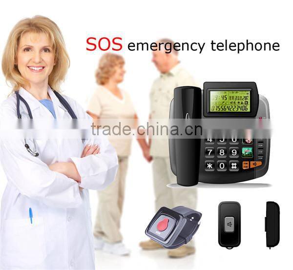High Quality Remote control emergency SLandline Alarm for Home SafeV Emergency SOS Button Phone