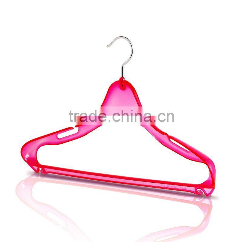 Crystalline Candy Pink Plastic Hanger for Bathroom Accessory