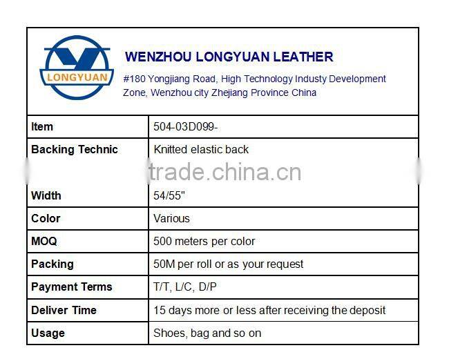 Polish Synthetic Shoes Leather Materials for Making Shoes