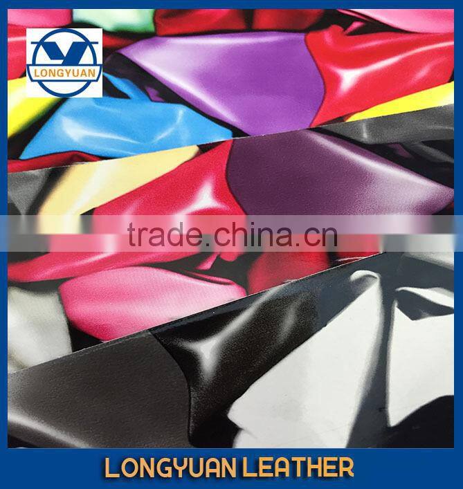 PU Leather Shiny Pattern Fabric Slippers Sandals Leather