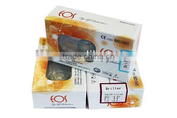 New arrivals 6 colors korea EOS Briller cosmetic cheap contact lenses from china