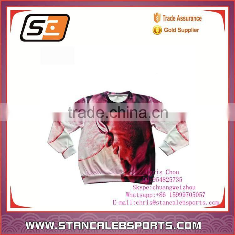 Stan Caleb dye fit fabric sweatshirt,custom polyester material sweat shirt/pure polyester