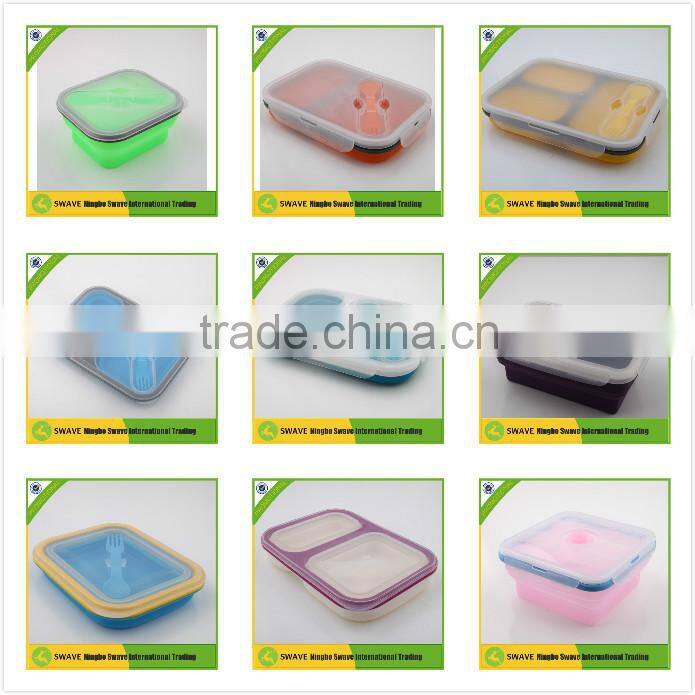Square Collapsible silicon storage container