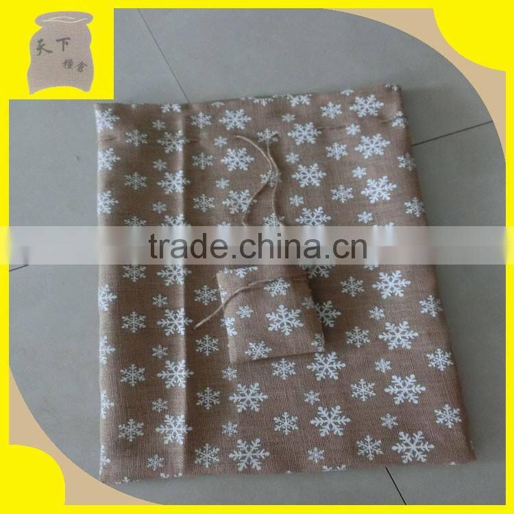 jute with custom printing for gift packaging burlap bags