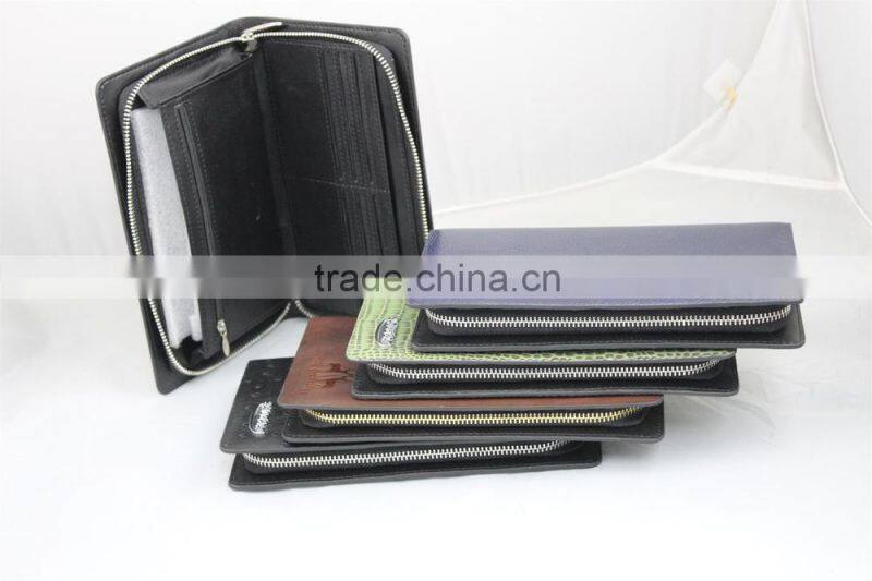 2015 Newest Style Leather Wallet, High Quality Different Leather Men's Wallet With Metal Logo Fashion Wallet