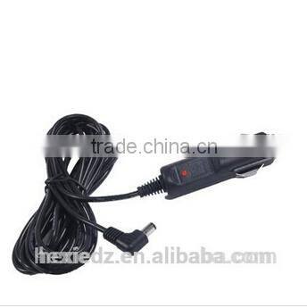 DC 12V Car Auto Push Button Cigarette Lighter Black with 38cm Cable