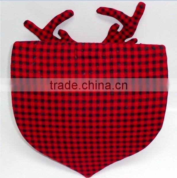 Christmas Doer Plush Plaid Deer Head for Wall Decoration