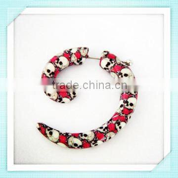Fashionable UV acrylic body piercing jewelry ear spiral