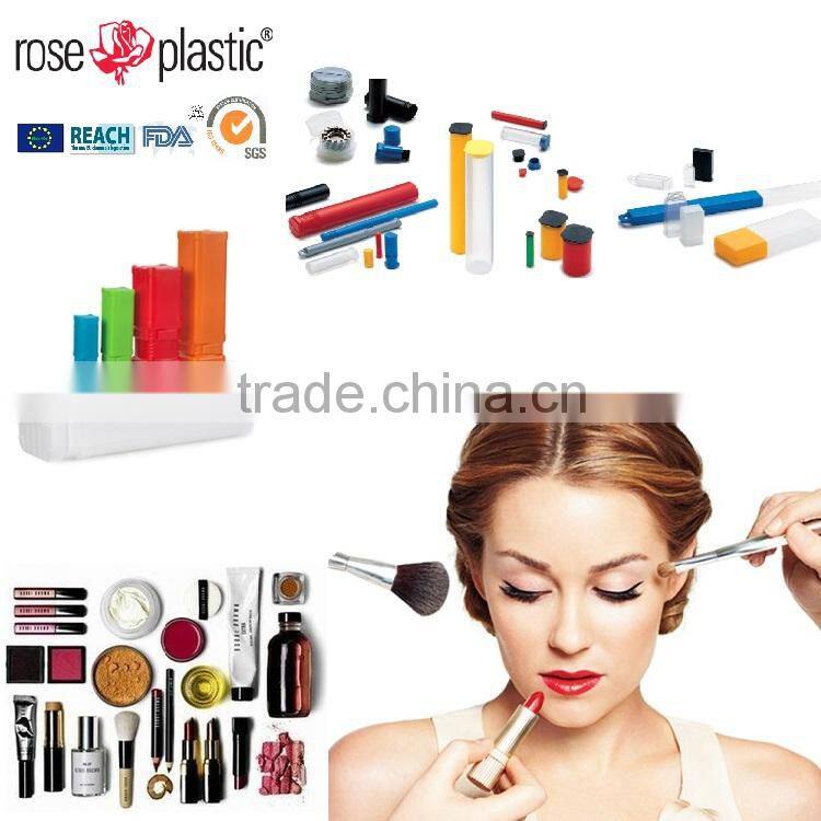 Plastic cosmetics packaging tubes