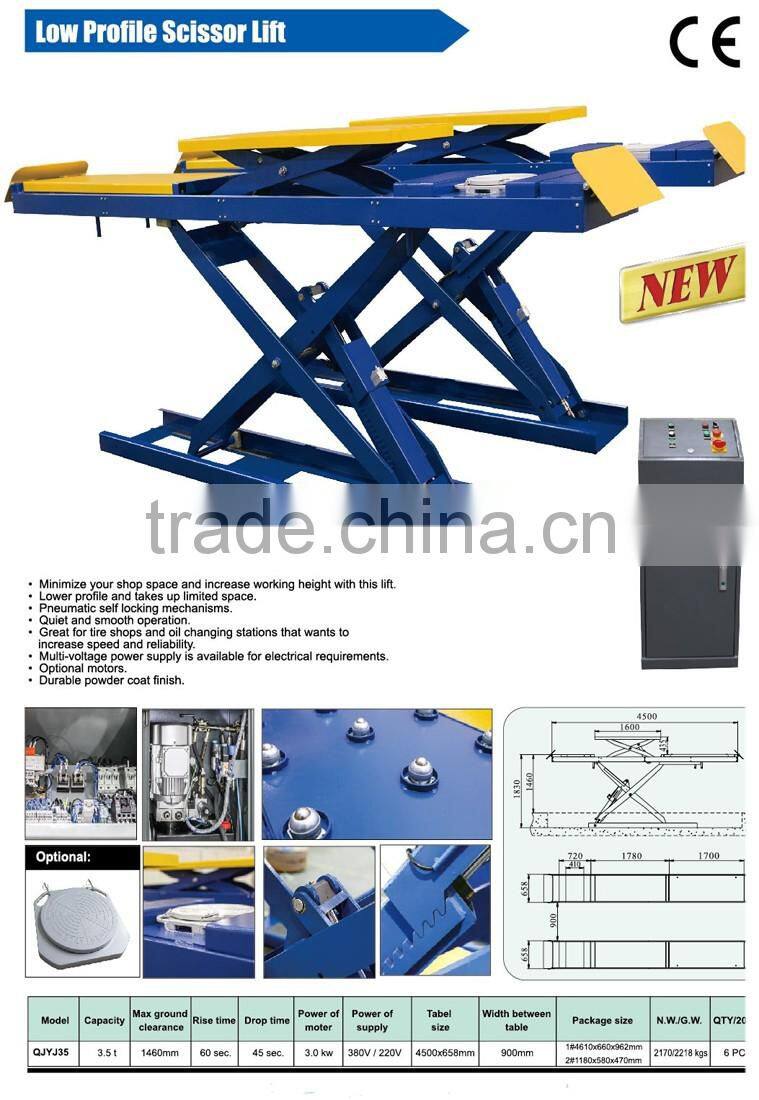 3.5T Low profile scissor car list