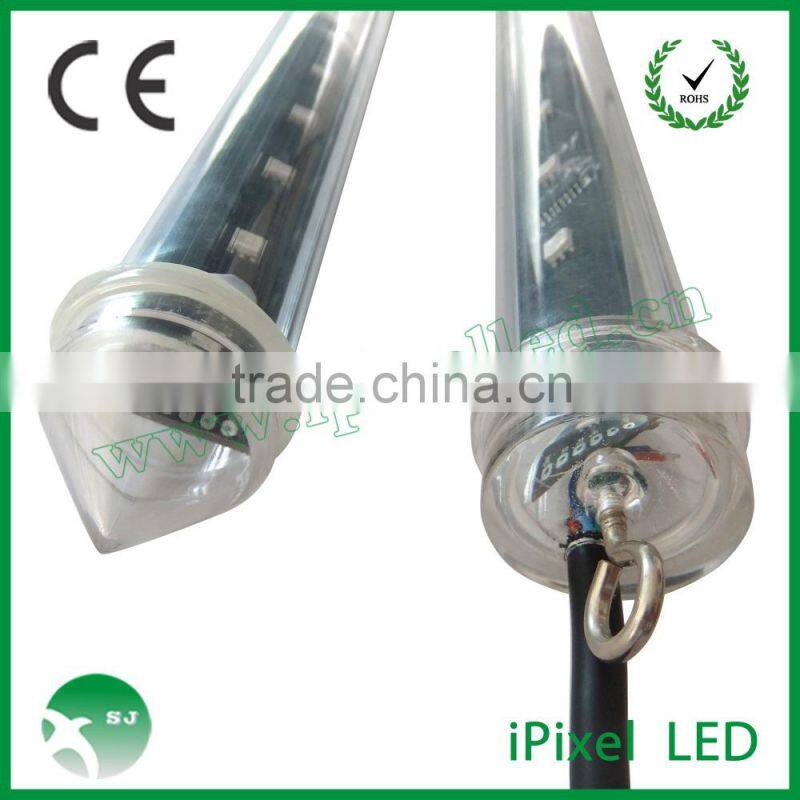 Intelligent RGB LED DMX signal meteor tube light for fairground DC12V