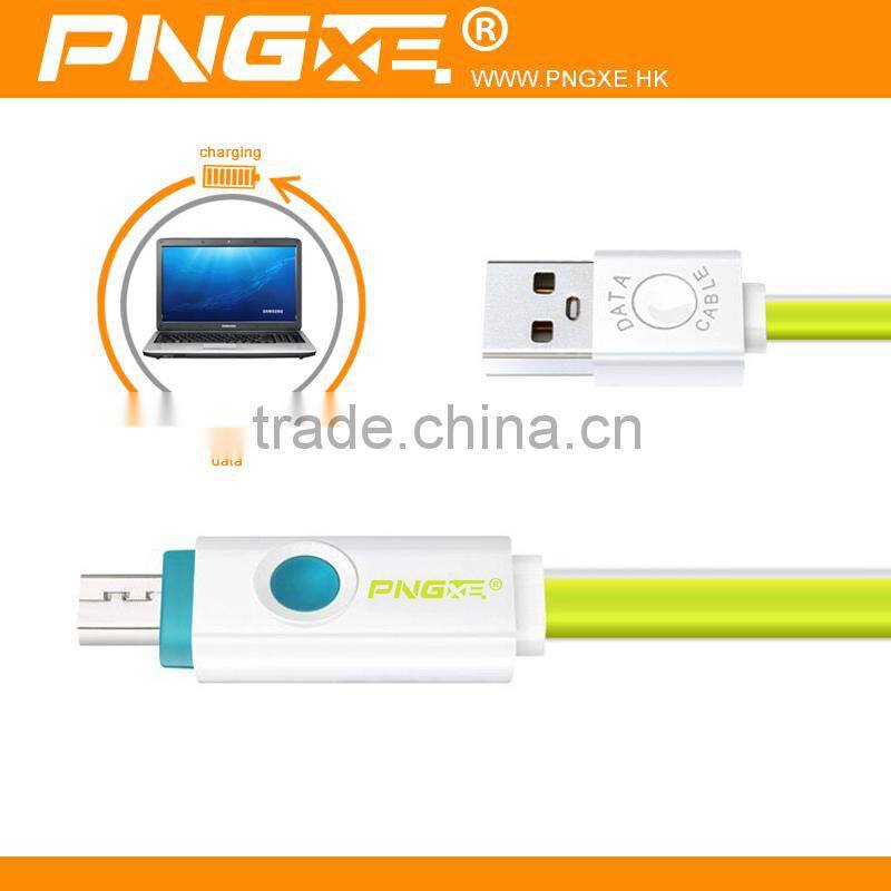 Factory price 1m colorful mobile phone led USB data cable for samsung s5