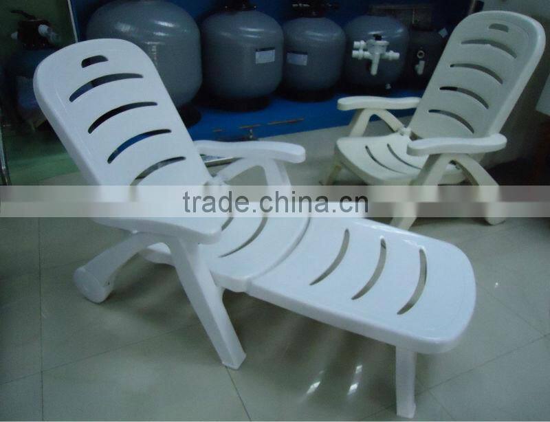Beach lounger chair for outdoor used/Plastic leisure bench chair