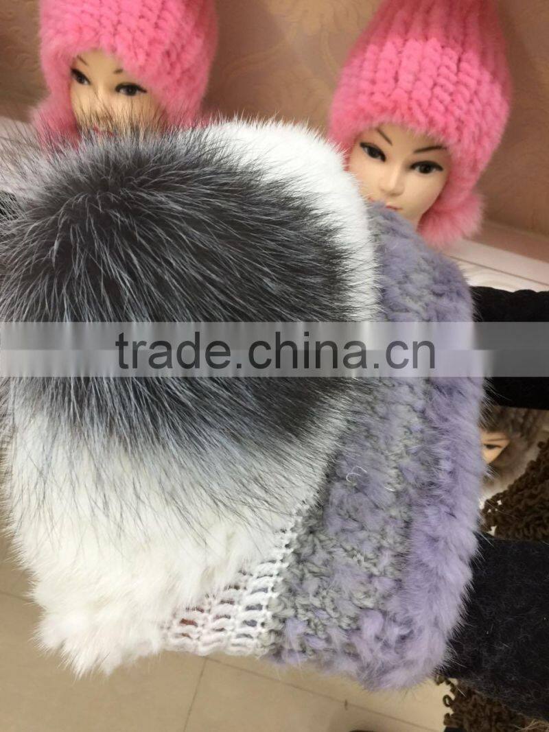 wholesale colored mink fur hat H10